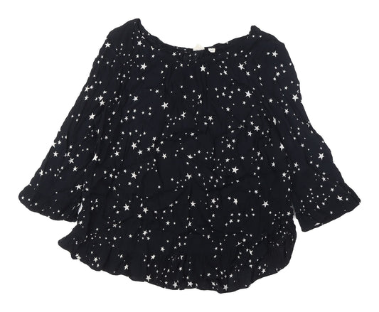 GAP Women's Black Star Tunic Blouse Medium