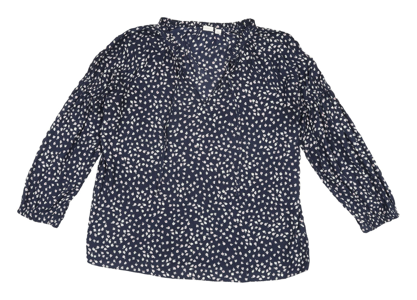 Gap Women's Blue Floral Tunic Blouse Size S