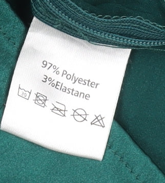 Brand and care label for Femme Luxe Green Cropped Blouse, size 6, Party Top