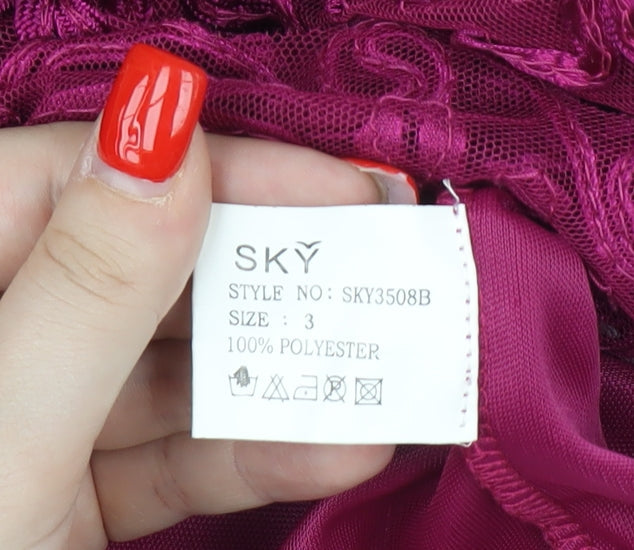 Brand and care label for SKY designs Pink Sleeveless Camisole Tank