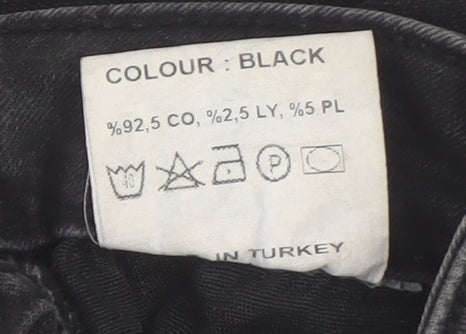Brand and care label for Hera London Women's Black Skinny Jeans, size 26