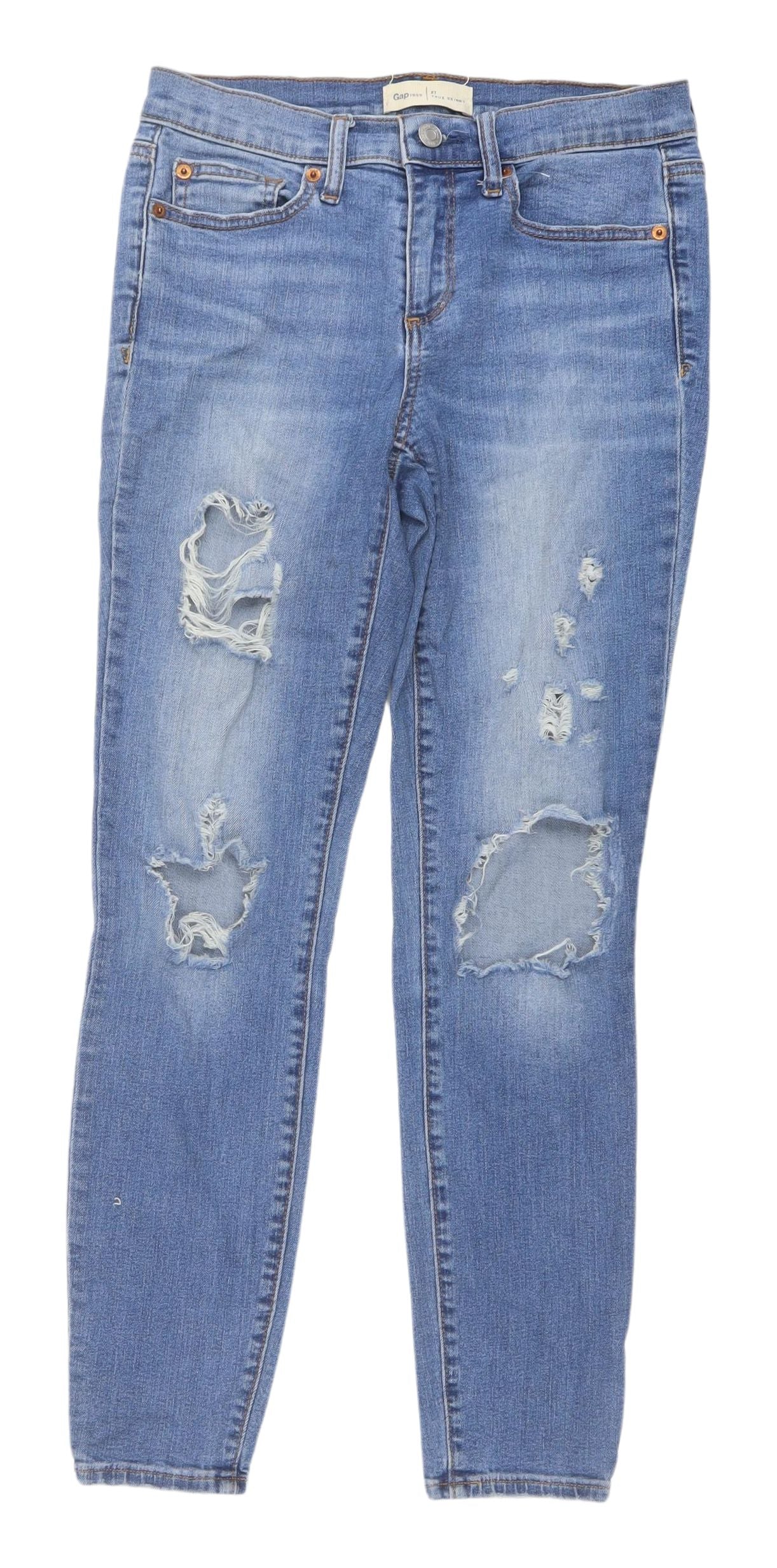 Gap Women's Blue Skinny Jeans - Size 27