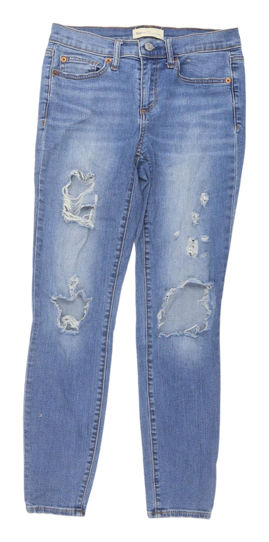 Gap Women's Blue Skinny Jeans - Size 27