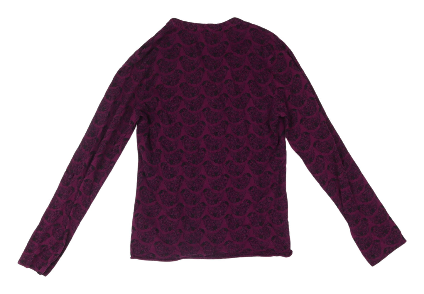 White Stuff Women's Purple Button-Up Geometric Shirt 10