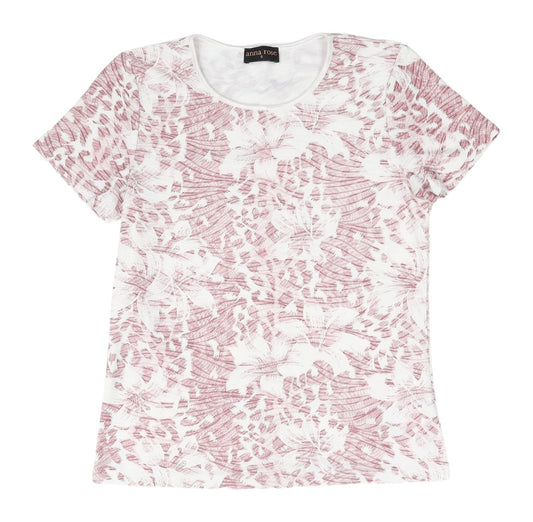 Womens UK Size S Anna Rose Multicoloured Polyester Blend T-Shirt