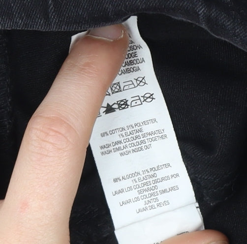 Brand and care label for Denim Co. Women's Black Skinny Jeans UK, size 10