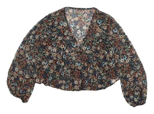 Womens UK Size M Stradivarius Multicoloured Polyester Blouse