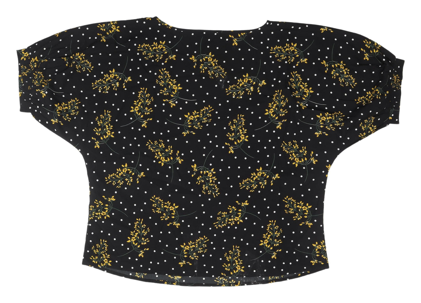 JD Williams Women's Black Floral Kimono Blouse Size 18