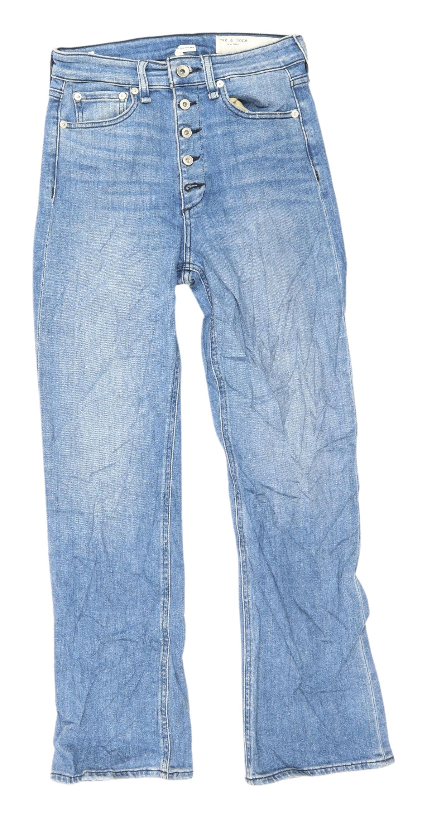 rag & bone Women's Blue Straight Jeans Size 8