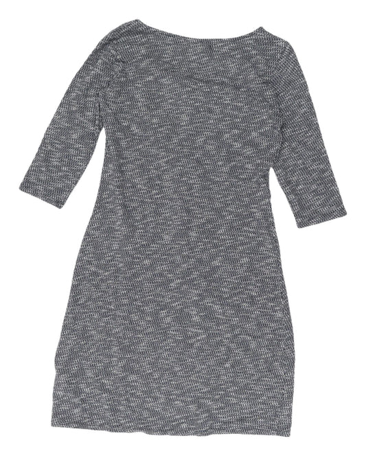 White Stuff Grey Shift Dress, Size 12, Women's 3/4 Sleeve