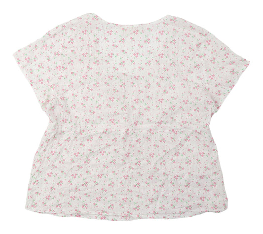 Dolce Dolce Women’s White Floral Blouse Size 22