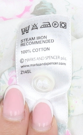 Brand and care label for Marks & Spencer Floral Blouse UK 10 Casual Spring