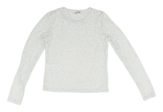 Womens UK Size S Hollister White Nylon Blend Blouse