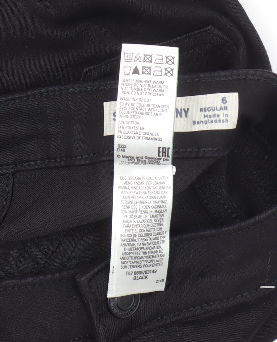 Marks and Spencer Women's Black Skinny Jeans UK 6