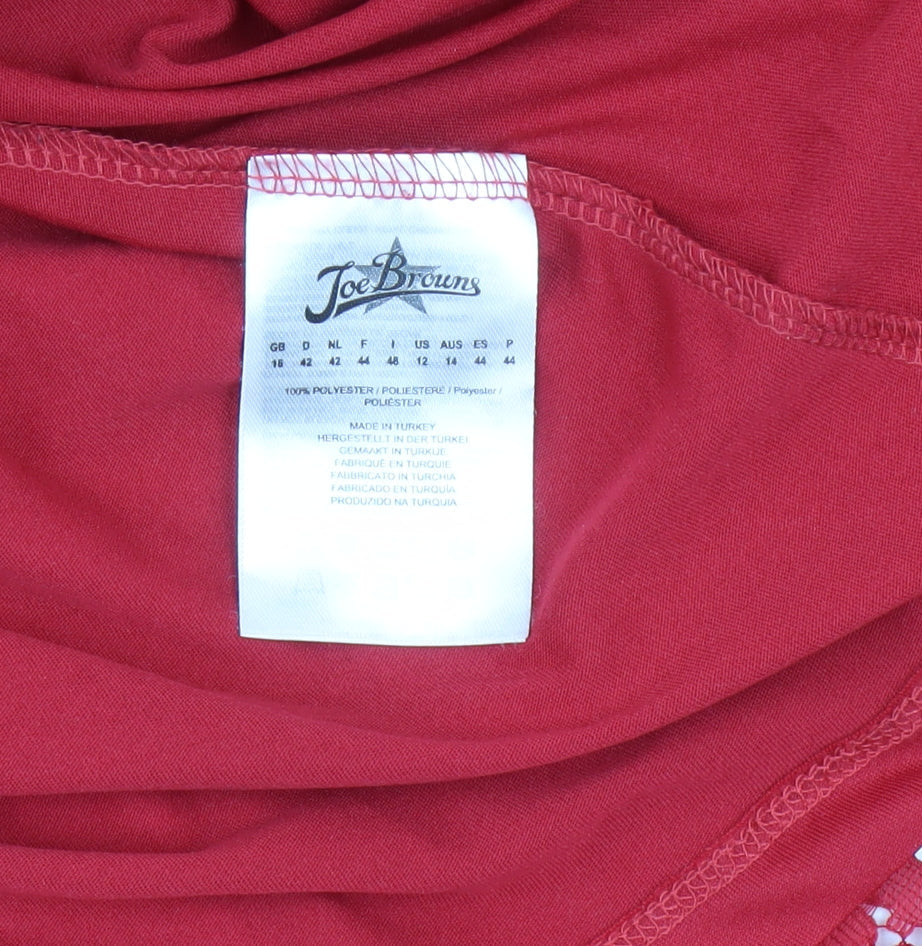 Joe Browns Red Lace Short A-Line Dress, Size 10