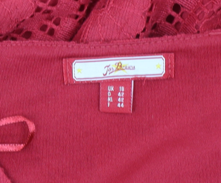 Joe Browns Red Lace Short A-Line Dress, Size 10