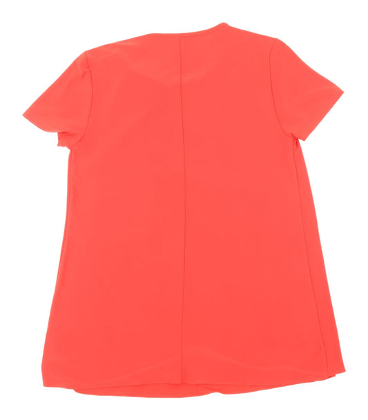 Womens UK Size M Nina Leonard Red Polyester Blend Blouse