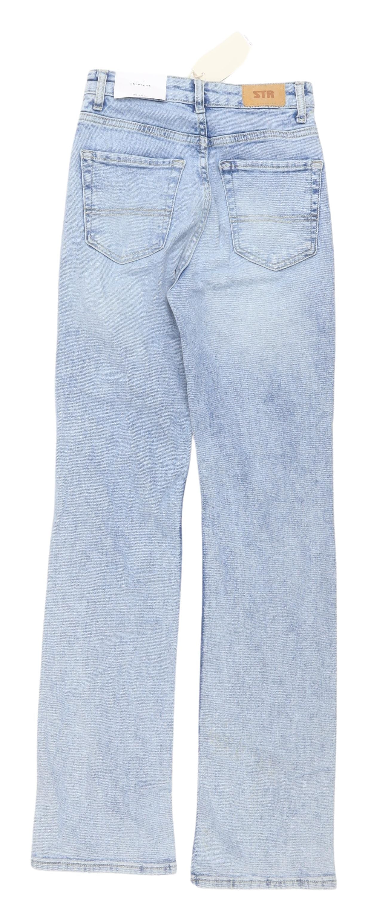 Stradivarius Blue Straight Jeans Size 6 Women's Denim