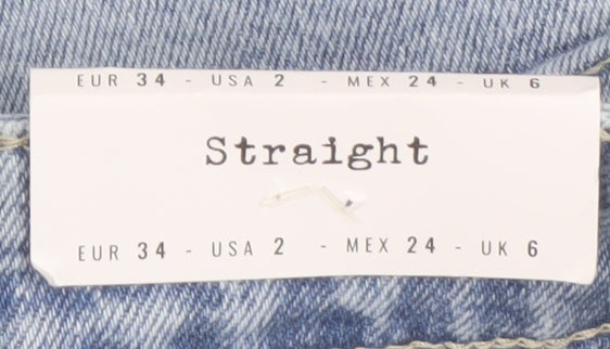Stradivarius Blue Straight Jeans Size 6 Women's Denim