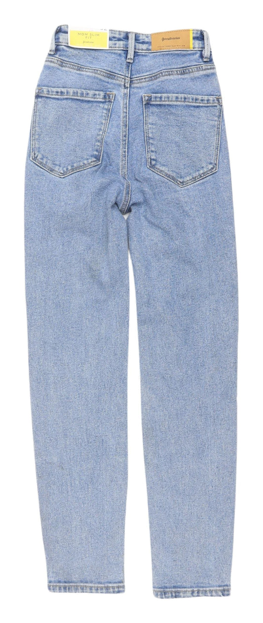 Stradivarius Women's Blue Slim Mom Jeans Size 4 New