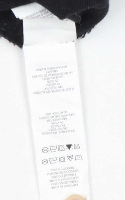 Brand and care label for Denim Co. Women's Black Denim Pinafore Dress, size 4