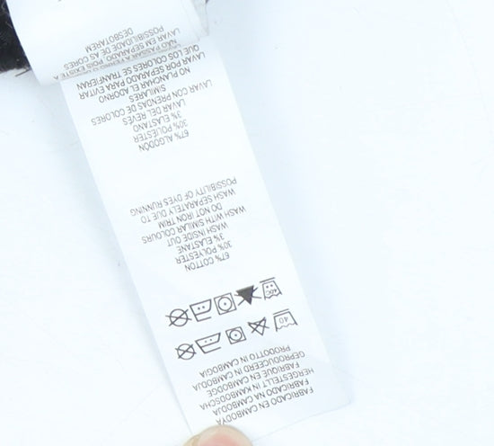 Brand and care label for Denim Co. Women's Black Skinny Jeans, size 10