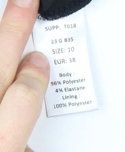 Brand and care label for Kaleidoscope Black Off-Shoulder Blouse, size 10