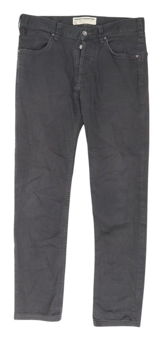 Additional front view of French Connection Grey Slim Jeans Men's, size 28