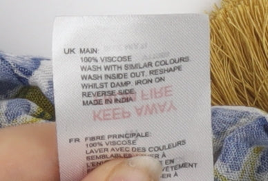 White Stuff Women's Multicoloured Sleeveless Slip Dress M