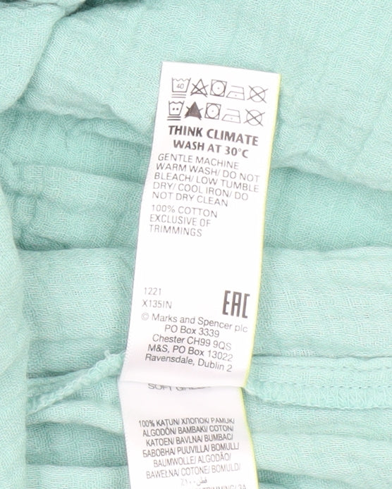 Marks and Spencer Green Shift Dress - Size 8