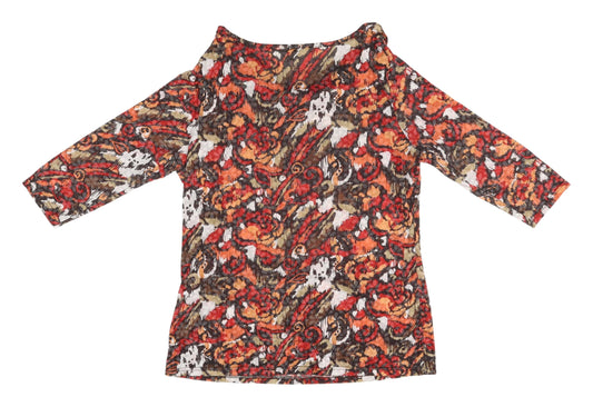 Womens UK Size M Klass Collection Multicoloured Polyester Blend Blouse