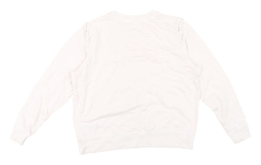 Marks and Spencer Women's Pink Ruffle Sweatshirt Size 12