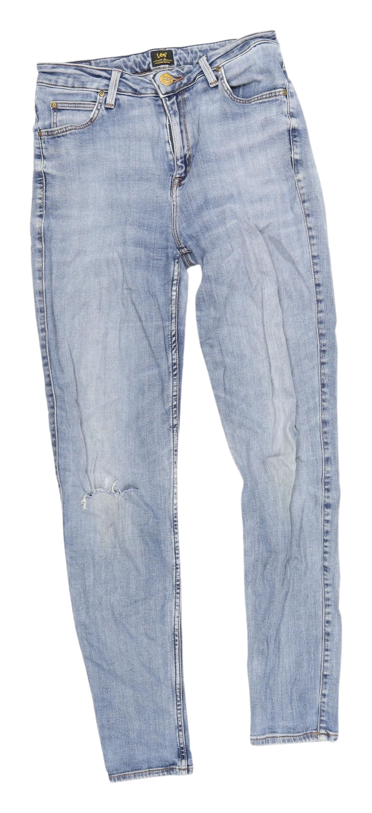 Lee Women's Blue Skinny High-Rise Jeans W30 L33