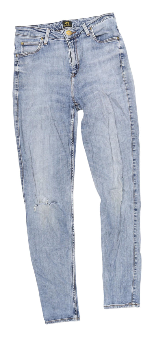 Lee Women's Blue Skinny High-Rise Jeans W30 L33