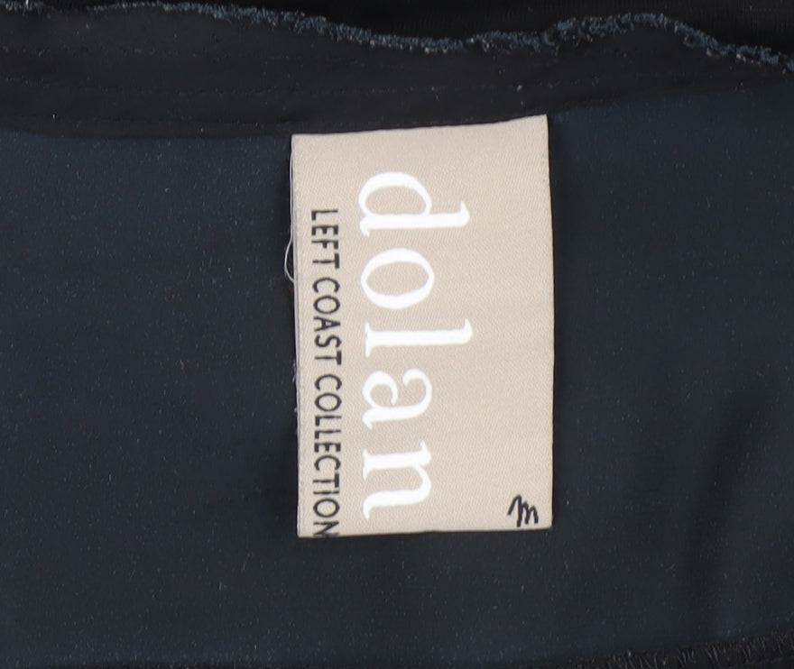 Dolan Women's Black V-Neck Blouse M Long Sleeve