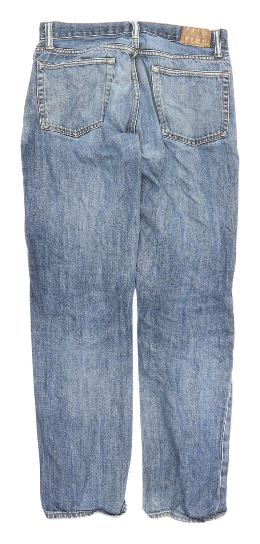GAP Men's Blue Straight Jeans, Size 32, Medium Wash