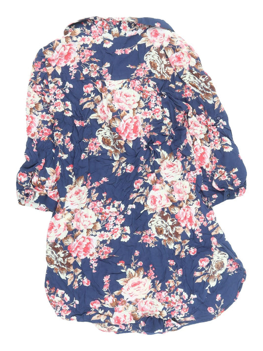 Womens UK Size M VERO MODA Multicoloured Viscose Button-Up