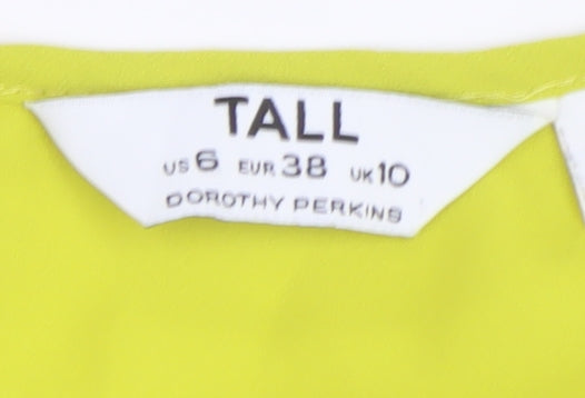 Dorothy Perkins Yellow Tall T-Shirt, Size 10, Women's Casual