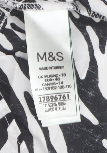 Brand and care label for Marks & Spencer Zebra Print Camisole Blouse, size 18