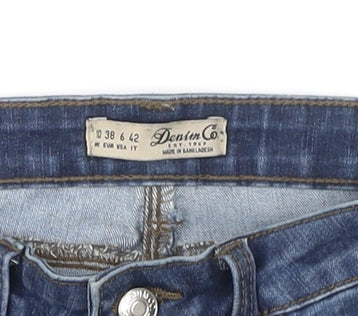 Brand and care label for Denim Co. Women's Blue Skinny Jeans, size 10