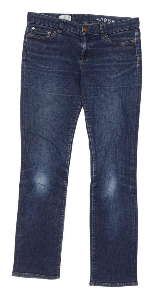 Gap Women's Blue Straight Jeans Size 6 Mid Rise Denim