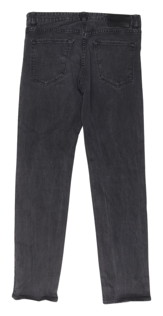 Boss Men's Black Straight Jeans, UK 32, Dark Wash