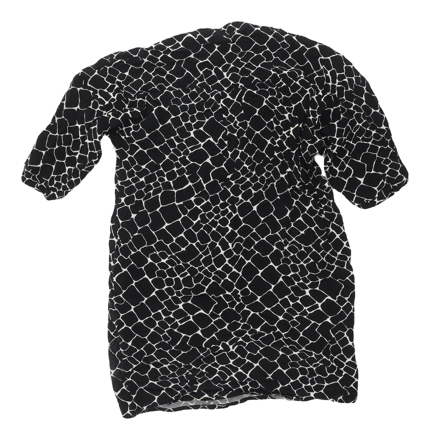 Whistles Women's Black XS Geometric V-Neck Blouse