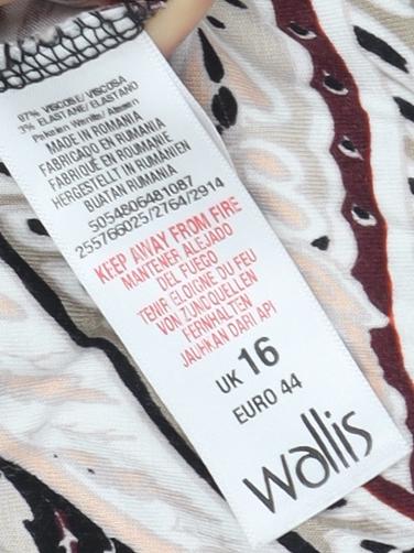 Wallis Women's Multicoloured Paisley Blouse Size 16