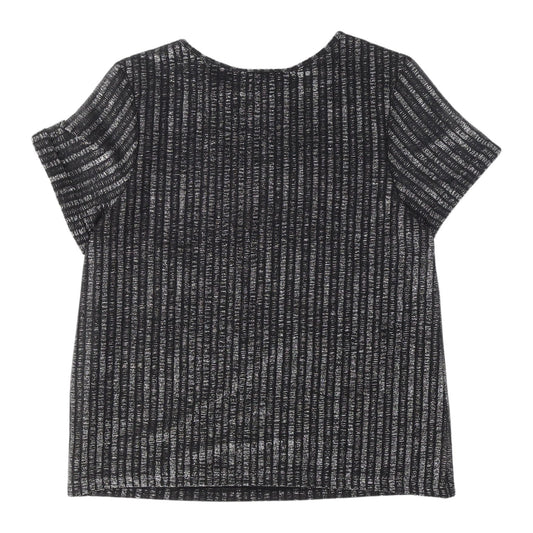 Reiss Women’s Black Striped T-Shirt Medium