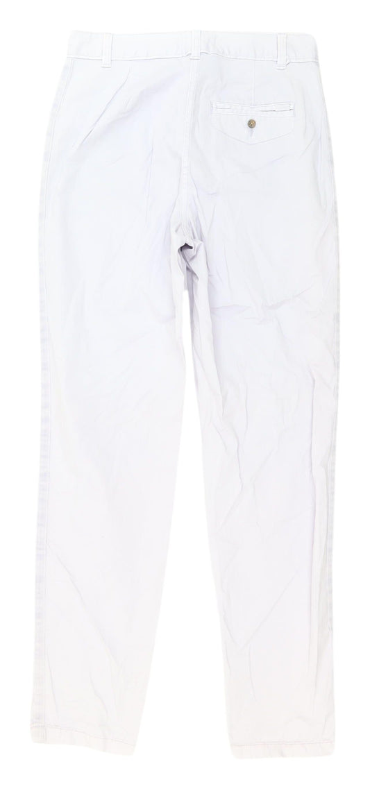 Marks and Spencer Women's White Chino Trousers Size 8