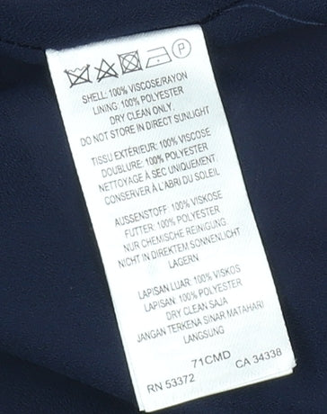 Brand and care label for French Connection Women’s Multicoloured Striped Shift Dress -, size UK 12