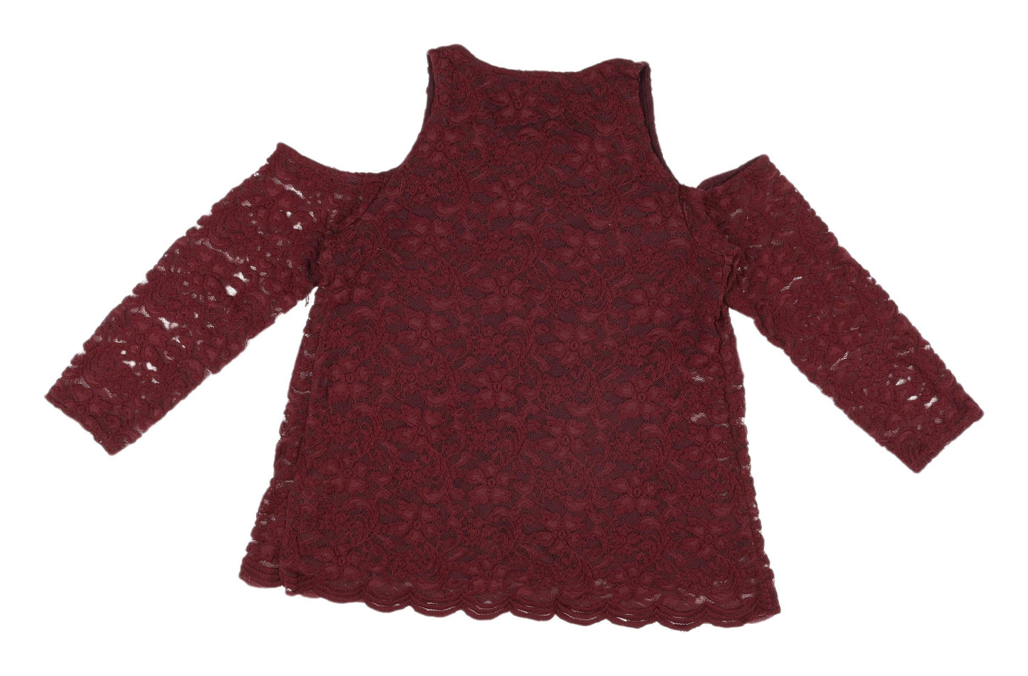 Hollister Women's Red Lace Tunic Blouse, Size S