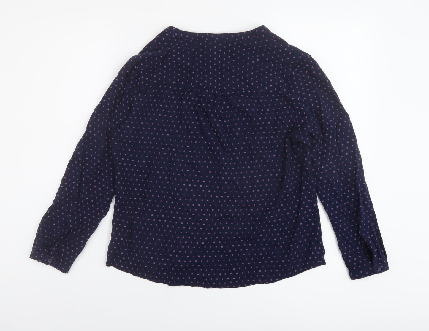 Gap Womens Black Geometric Viscose Basic Blouse Size S V-Neck