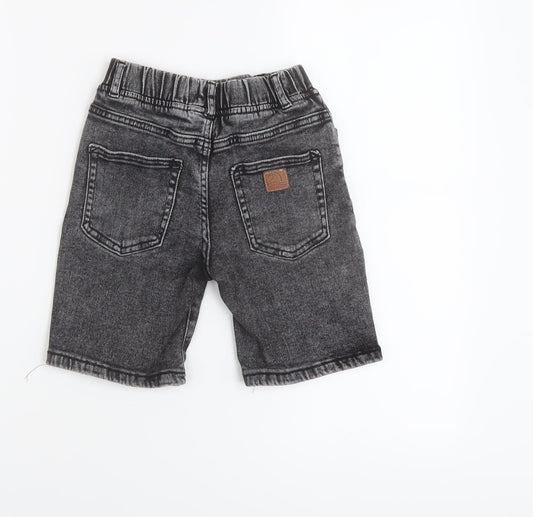 Zara Boys Grey Cotton Bermuda Shorts Size 6 Years Regular